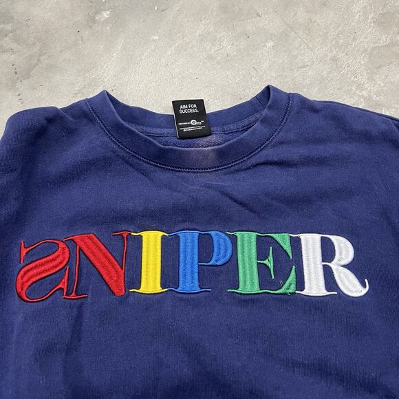 Sniper Gang Kodak Black Embroidered Crewneck Sweatshirt Navy Mens Size Large - Picture 3 of 8